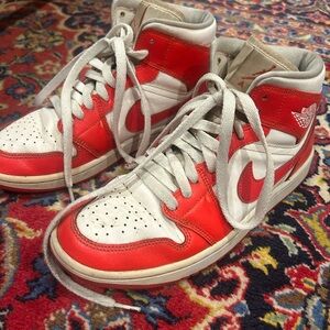 Nike Habanero Red and White Air Jordan